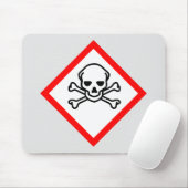 Schädel- und Krebsobensymbol Mousepad (Mit Mouse)