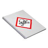 Schädel- und Krebsobensymbol Notizblock (Rechte Seite)