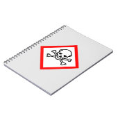 Schädel- und Krebsobensymbol Notizblock (Linke Seite)