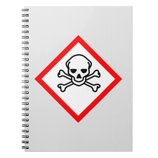 Schädel- und Krebsobensymbol Notizblock (Vorderseite)