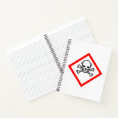 Schädel- und Krebsobensymbol Notizblock (Innenseite)