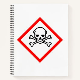 Schädel- und Krebsobensymbol Notizblock