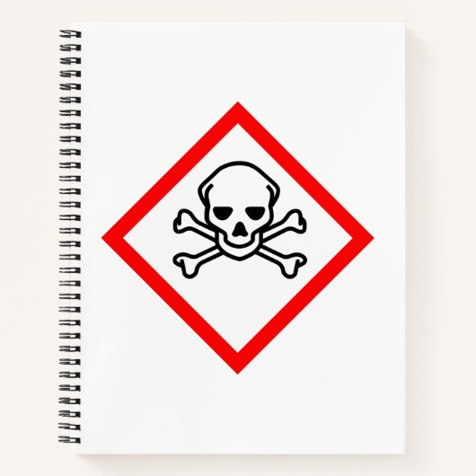 Schädel- und Krebsobensymbol Notizblock (Vorderseite)