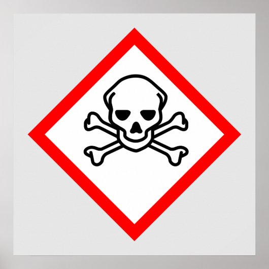 Schädel- und Krebsobensymbol Poster (Vorne)
