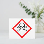 Schädel- und Krebsobensymbol Postkarte (Stehend Vorderseite)