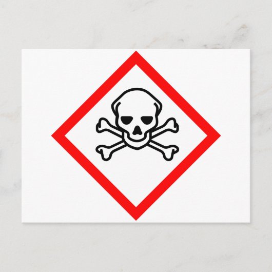 Schädel- und Krebsobensymbol Postkarte (Vorderseite)