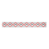 Schädel- und Krebsobensymbol Satinband (Vorderseite)