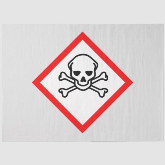 Schädel- und Krebsobensymbol Seidenpapier (Vorderseite)