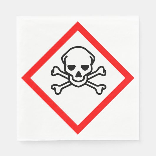 Schädel- und Krebsobensymbol Serviette (Vorderseite)