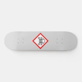 Schädel- und Krebsobensymbol Skateboard (Horizontal)