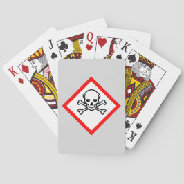 Schädel- und Krebsobensymbol Spielkarten