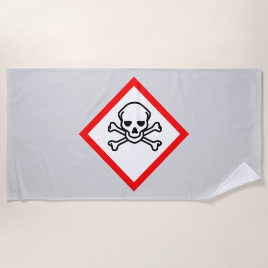Schädel- und Krebsobensymbol Strandtuch (Vorderseite)
