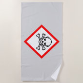 Schädel- und Krebsobensymbol Strandtuch (Vorderseite)