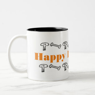Schädel- und Krebsohlen-Tasse Zweifarbige Tasse
