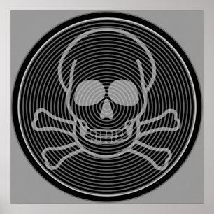 Schädel- und Krebstiefe Poster