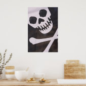 Schädel- und Krebstiftposter Poster (Küche)