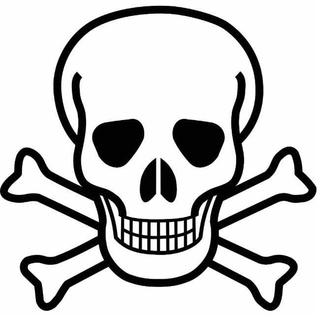 Schädel-und Kreuz-Knochen Fotoskulptur Schlüsselanhänger (Vorne)