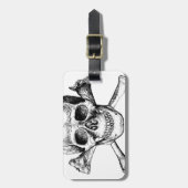 Schädel-und Kreuz-Knochen Gepäckanhänger (Vorderseite vertikal)