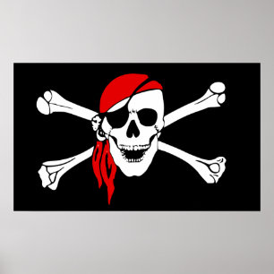 Schädel-und Kreuz-Knochen Poster
