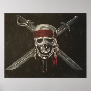 Schädel-und Kreuz-Knochen Poster
