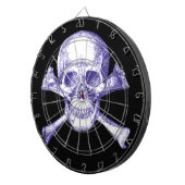 Schädel-und Kreuz-KnochenDartboard Dartscheibe (Vorderseite rechts)