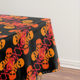 Schädel- und Kreuzbein-Muster Tischdecke