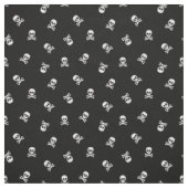 Schädel und Kreuze auf schwarz Stoff (Muster)