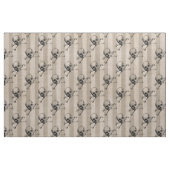 Schädel und Kreuzknochen auf Tan Strick Stoff (Fat Quarter (45,7 x 55,9 cm))