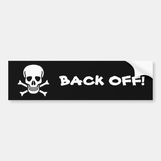 Schädel und Kreuzknochen Autoaufkleber (Vorne)