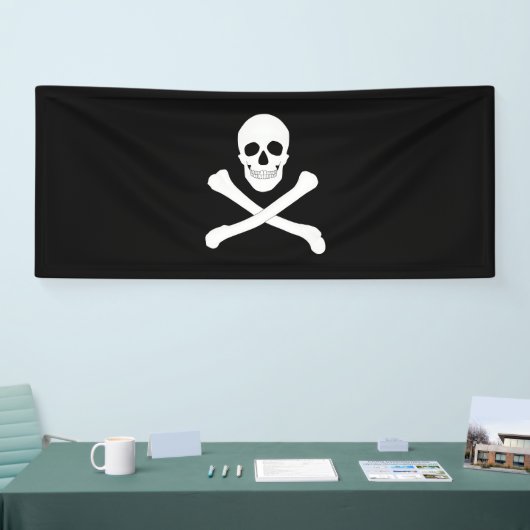 Schädel und Kreuzknochen Banner (Messe)