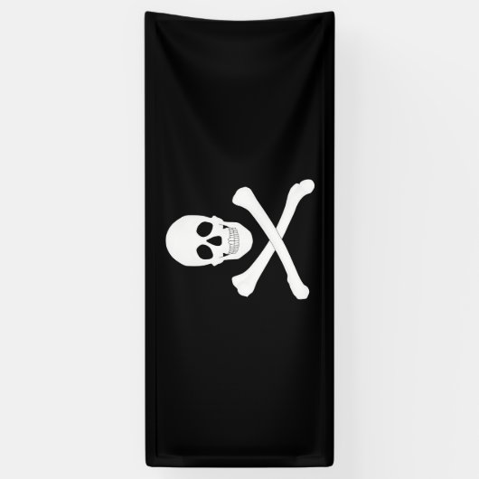 Schädel und Kreuzknochen Banner (Vertikal)