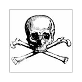 Schädel und Kreuzknochen | BRIEFMARKE Gummistempel (Prägung)