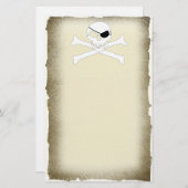 Schädel und Kreuzknochen Briefpapier (Vorne/Hinten)
