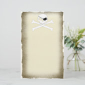 Schädel und Kreuzknochen Briefpapier (Stehend Vorderseite)