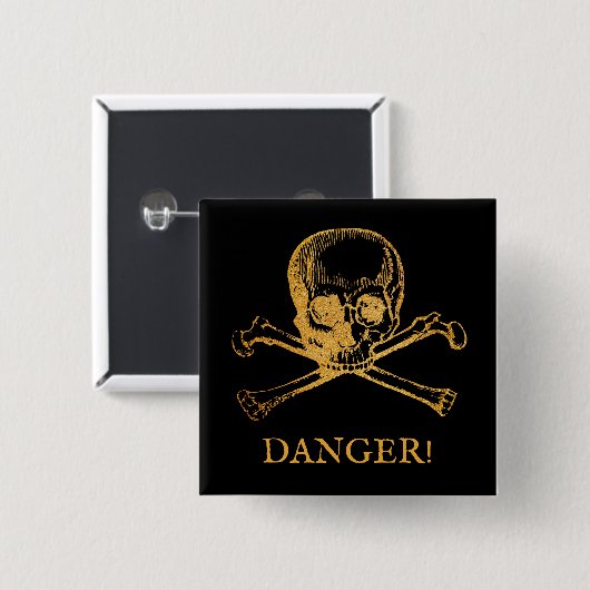Schädel und Kreuzknochen | Button | Benutzerdefini (Vorne & Hinten)
