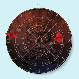 Schädel und Kreuzknochen Dartscheibe