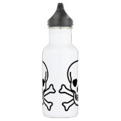 Schädel und Kreuzknochen Edelstahlflasche (Rechts)