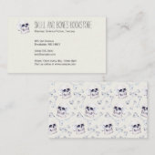 Schädel und Kreuzknochen Elfenbeinweiß Visitenkarte (Vorne/Hinten)