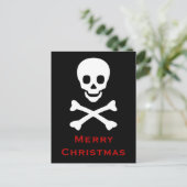 Schädel und Kreuzknochen Feiertagspostkarte (Stehend Vorderseite)