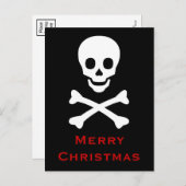 Schädel und Kreuzknochen Feiertagspostkarte (Vorne/Hinten)