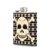 Schädel und Kreuzknochen Flachmann (Links)