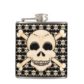 Schädel und Kreuzknochen Flachmann (Vorderseite)