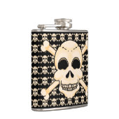 Schädel und Kreuzknochen Flachmann (Rechts)