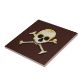 Schädel und Kreuzknochen Fliese (Seite)