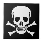 Schädel und Kreuzknochen Fliese (Vorderseite)