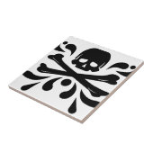 Schädel und Kreuzknochen Fliese (Seite)