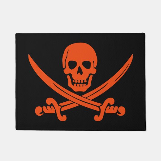 Schädel und Kreuzknochen Fußmatte (Vorderseite)