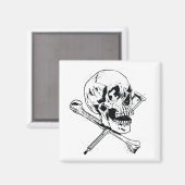Schädel und Kreuzknochen Geschenk für Schädel Magnet (Vorderseite/Rückseite)