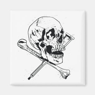 Schädel und Kreuzknochen Geschenk für Schädel Magnet