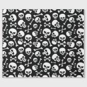 Schädel und Kreuzknochen Geschenkpapier (Flach)